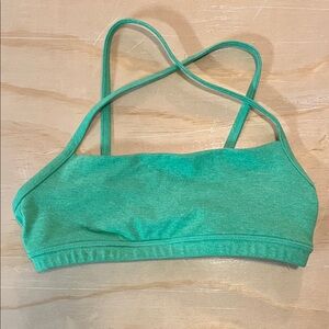 Fleo Heather Green Chloe Square Neck Sports Bra